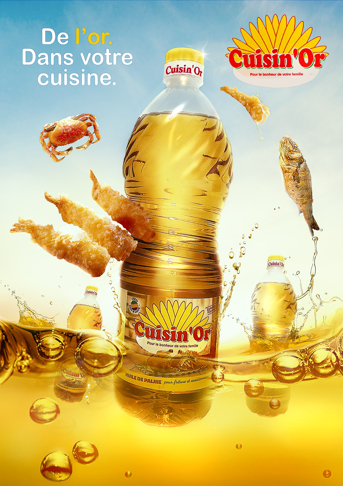 poster Advertising  ads oil cookies cuisine Gabon afrique affiche