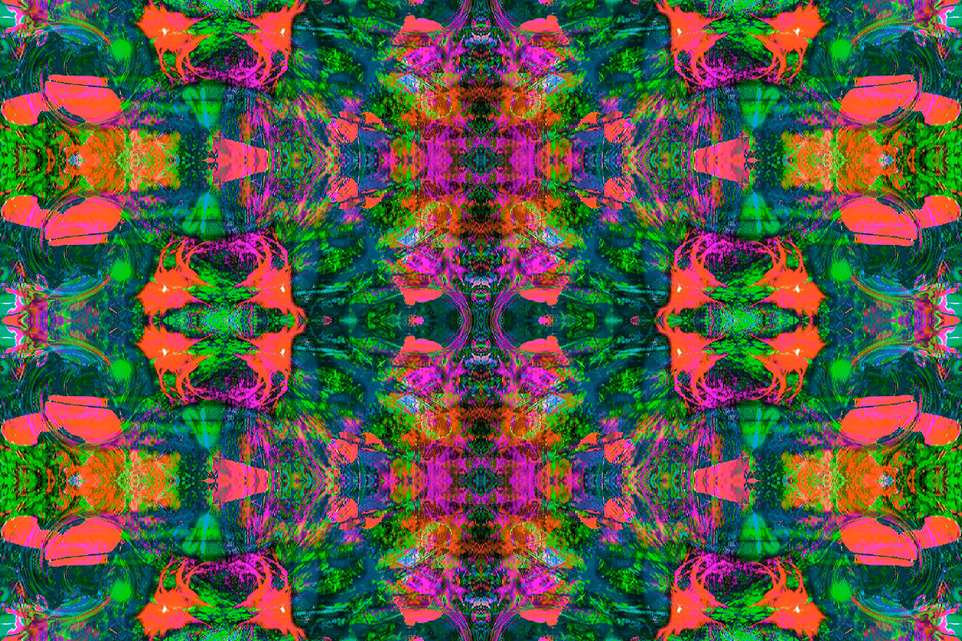 psychedelic 60's abstract pattern abstract patterns fluorescent Digital Art 