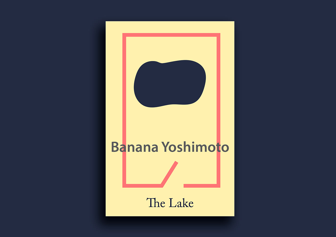 book cover banana yoshimoto the lake book design ILLUSTRATION  book vector Editorial Illustration cover minimal book cover