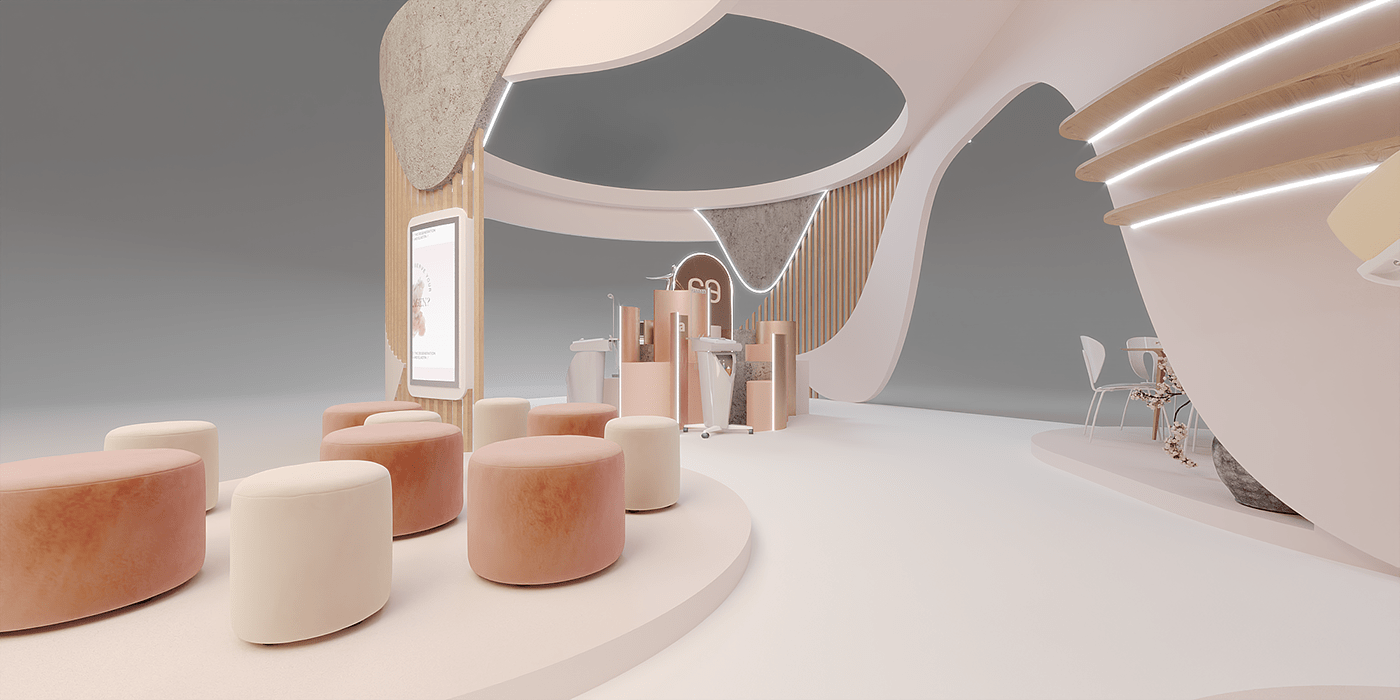 Exhibition Design  booth design 3ds max interior design  architecture archviz corona modern visualization