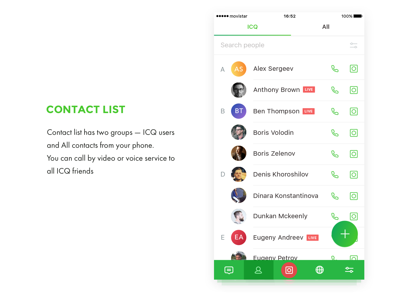ICQ redesign contest mail.ru concept user interface Mobile app ios