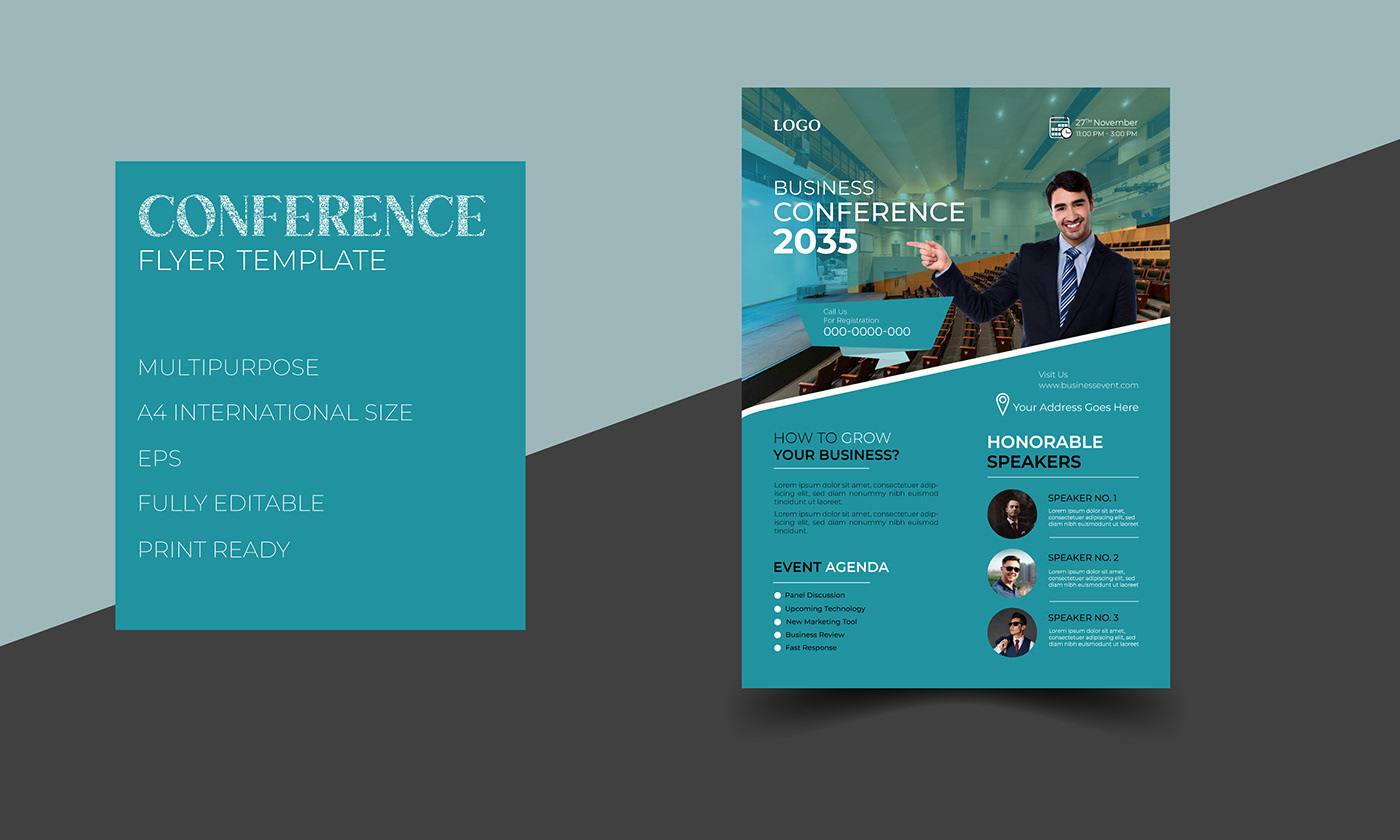 Flyer Design Advertising  marketing   conference Event business corporate company modern template