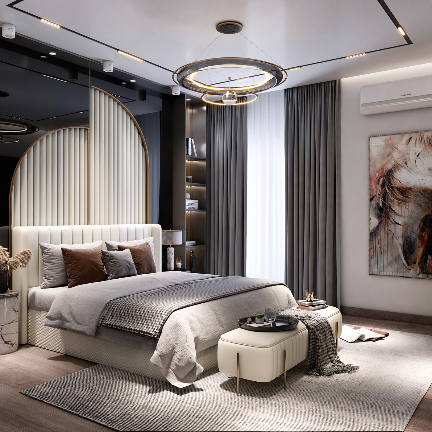 3dsmax acrylic architecture bedroom bedroomdesign interior design  modern Render visualization vray