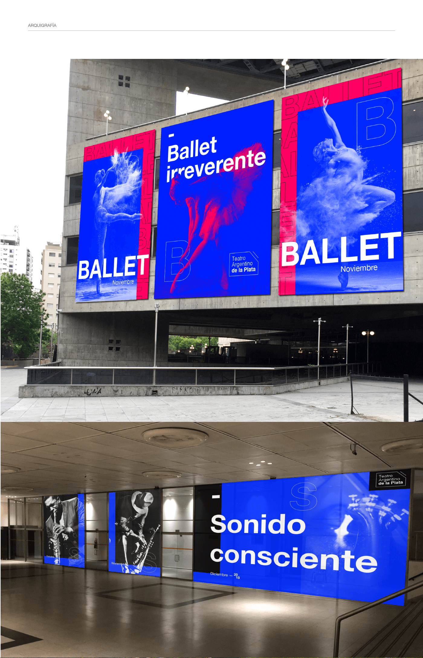 fadu branding  identidad teatro La Plata visual identity sistema poster panel catedra gabriele