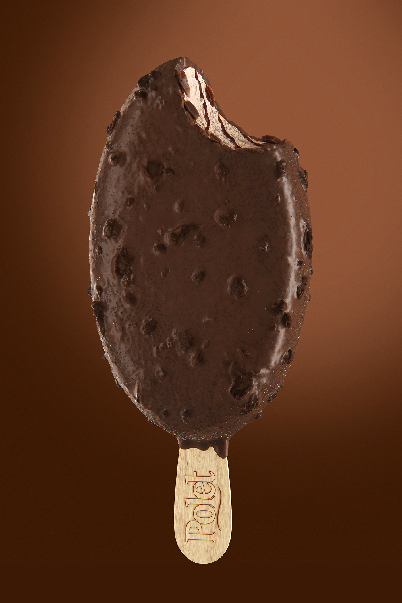 3D sculping icecream Polet Zbrush Paleta chocolate almendras almond cookies