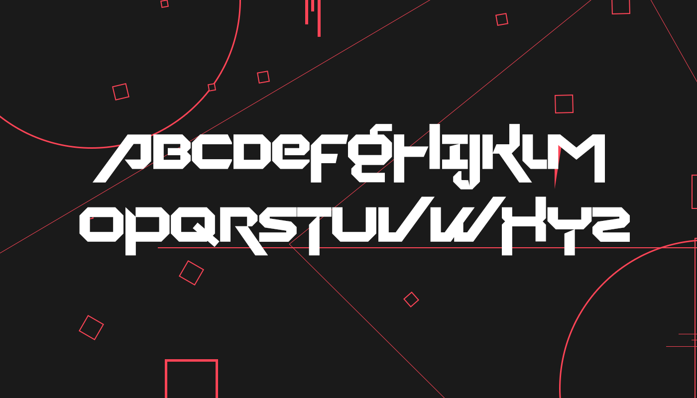 text Scifi Typeface font typography   Graphic Designer Valorant Gaming esports scifi font