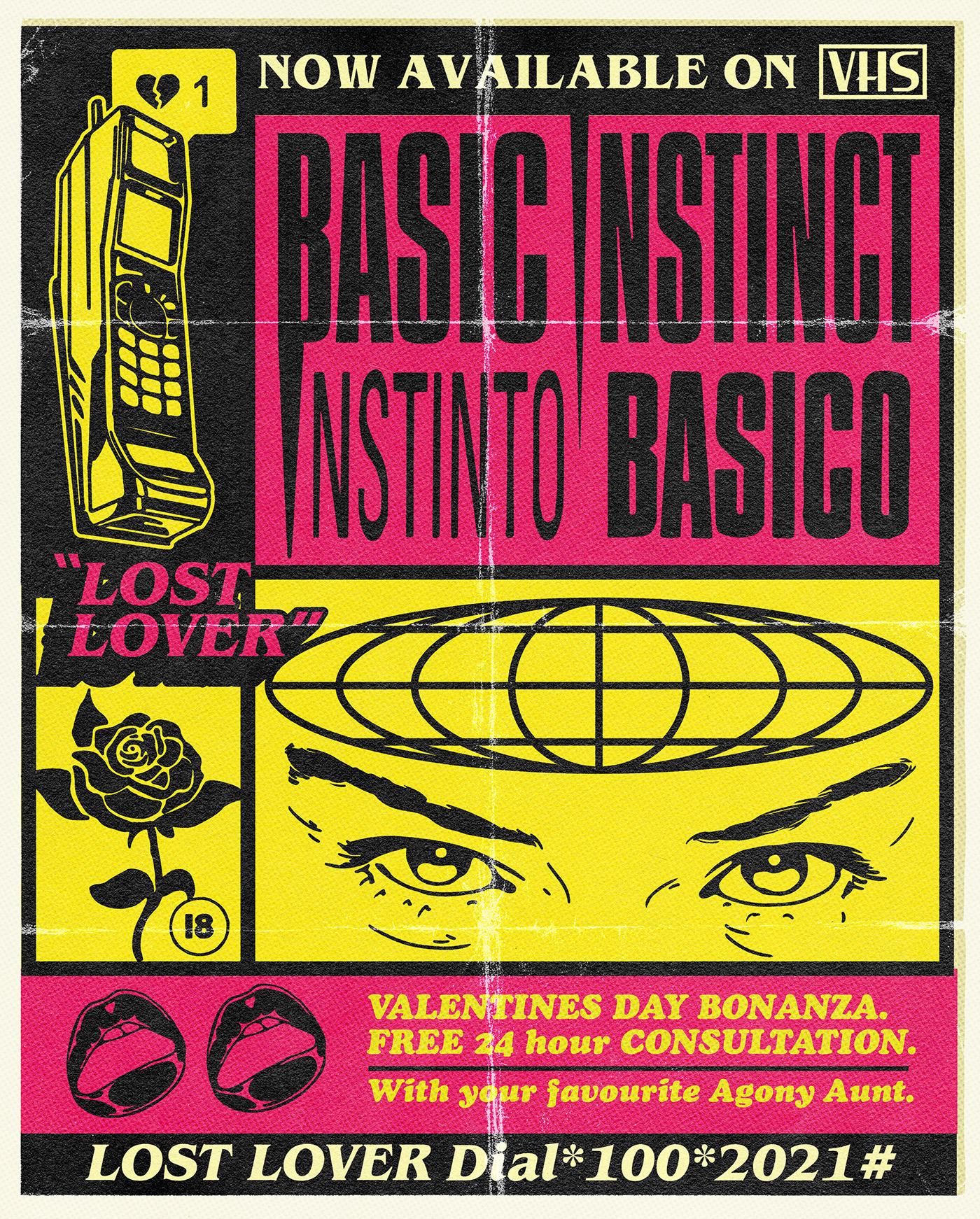 Street Art  Pop Art Basic Instinct movie poster Love valentines day valentines classifieds lost lover sattire