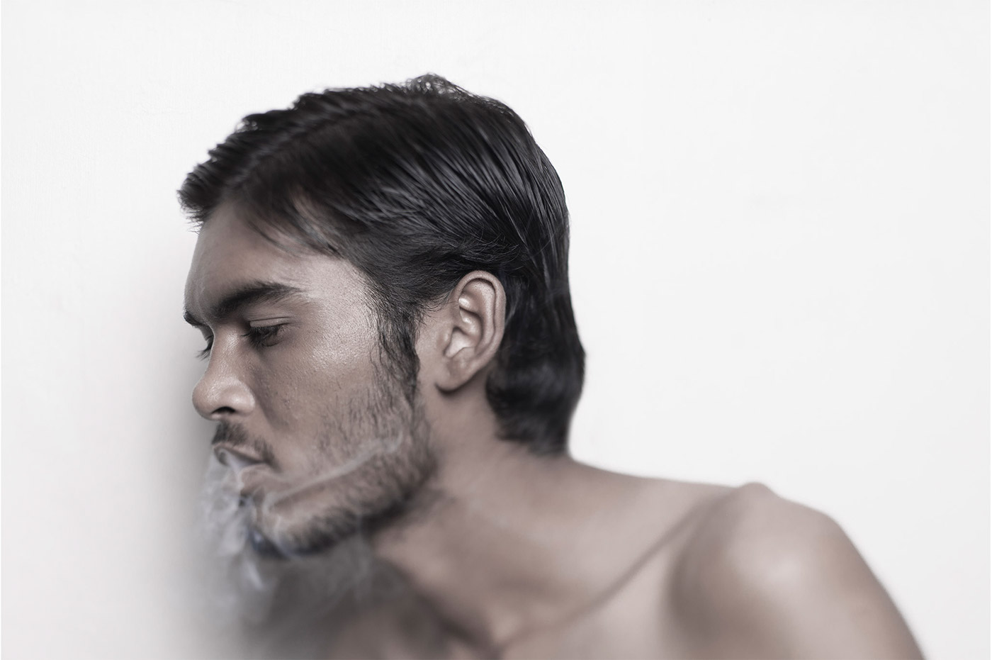 portrait smoker smoke