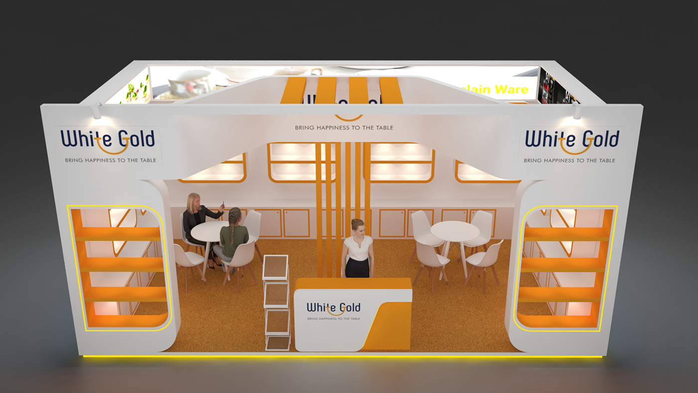 Exhibition  expo booth boothdesign 3D architecture visualization 3ds max vray Render