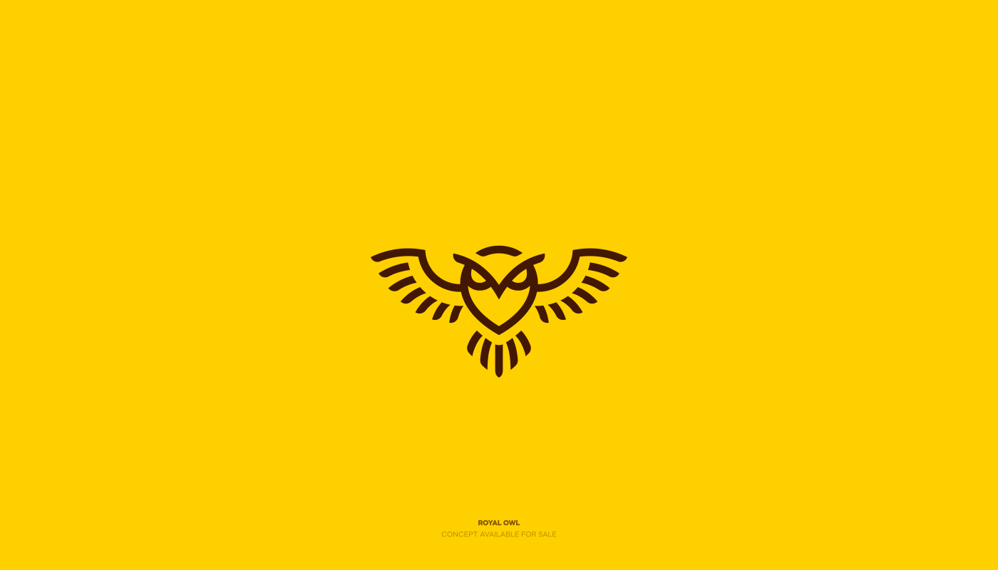 logo brand identity Logotype bird animal for sale readymade logoground owl