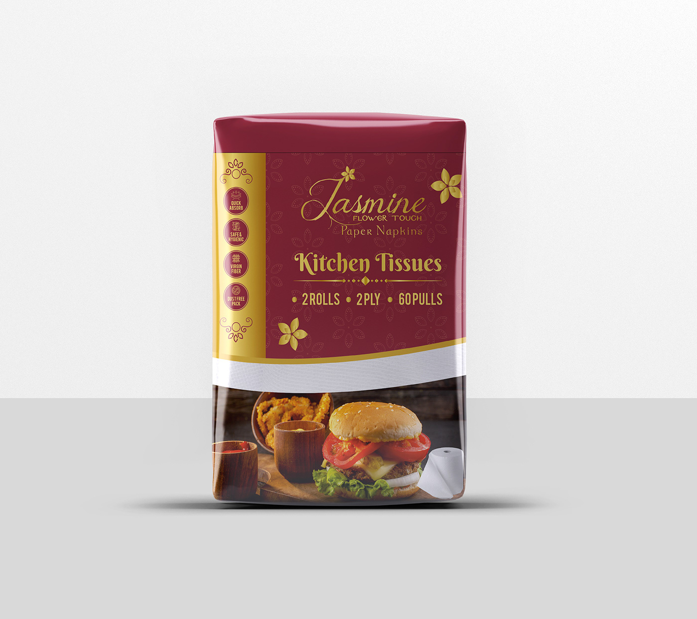 paper tissue paper kitchen Pouch Packaging Mockup brand identity Logo Design adobe illustrator