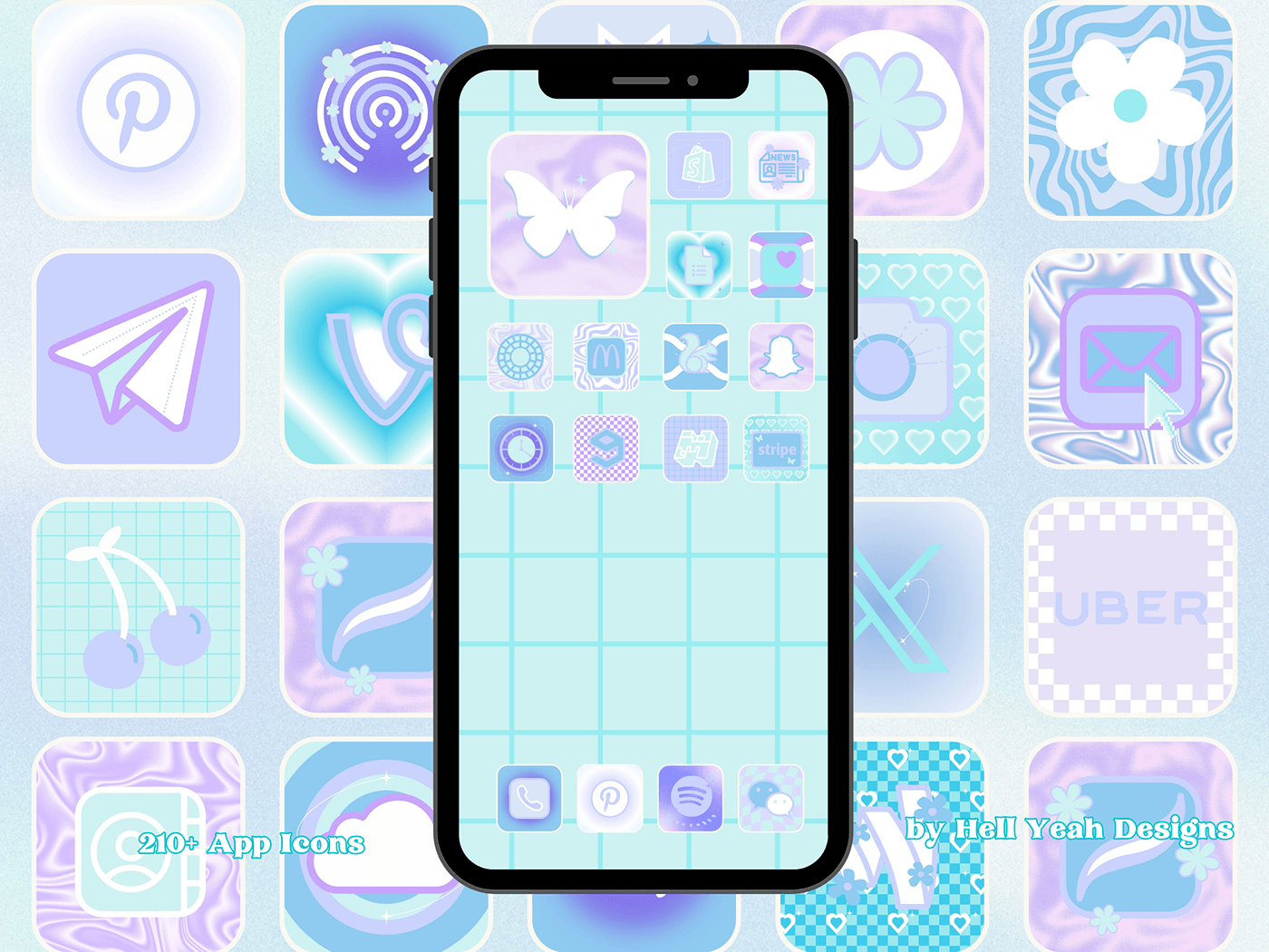 app icons icon design  ios android Mobile app cute Y2K aesthetic graphic design  ILLUSTRATION 