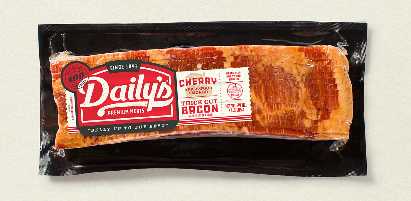 bacon meat branding  Packaging midwest heritage craft