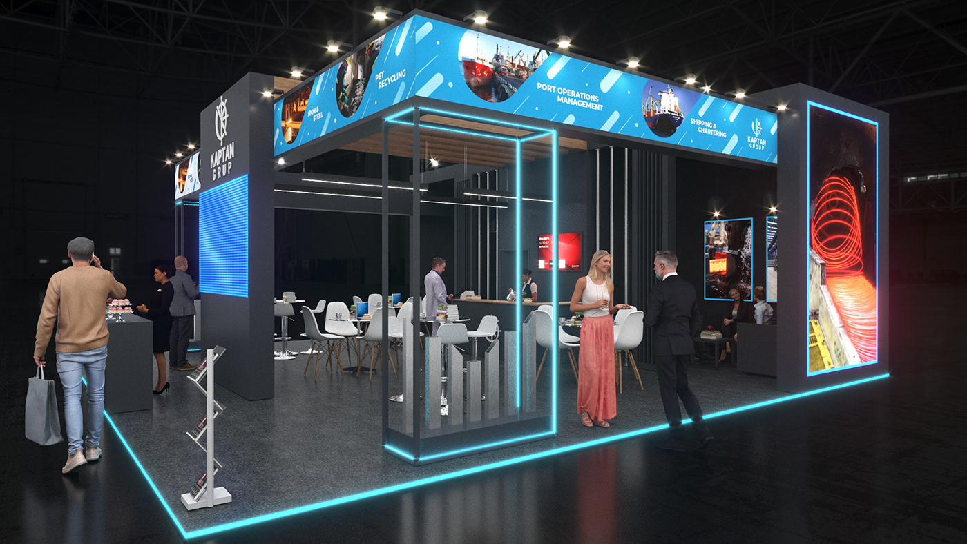 booth Exhibition  Exhibition Design  3D booth design Stand expo design architecture 3ds max