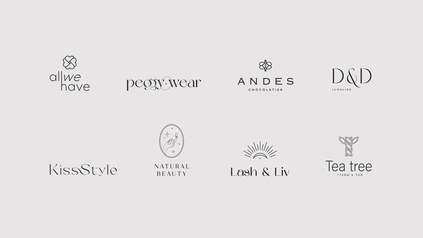 clean design Fashion  logo logofolio Logotype luxury minimalist sophisticated elegant