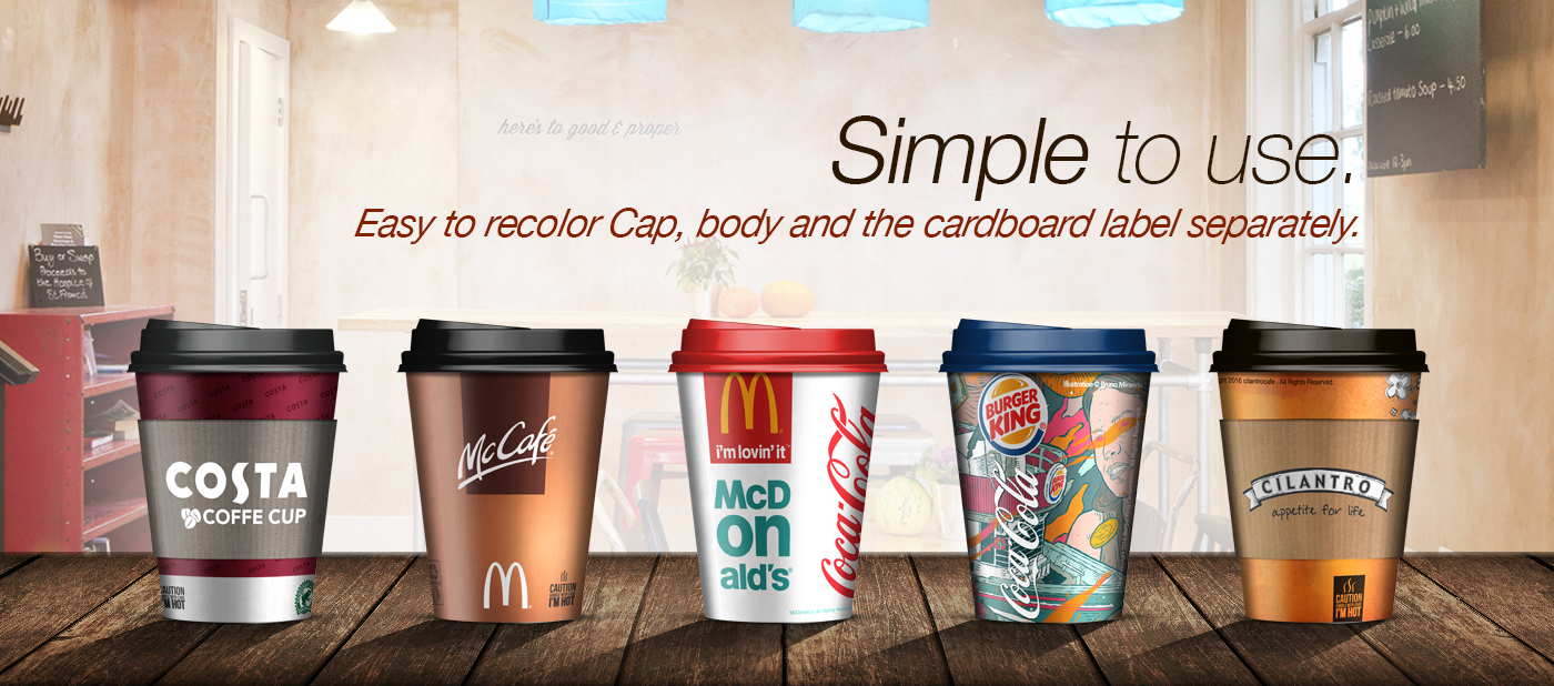 Mockup paper cup drink mcdonald's Coffee Cilantro psd freebies free