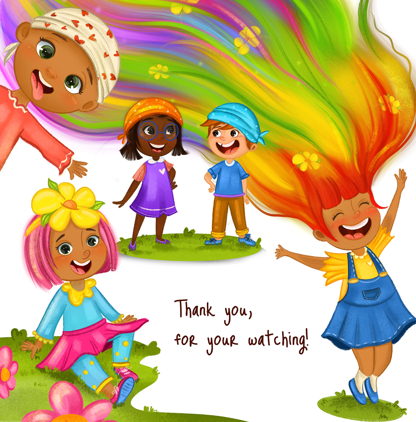 book illustration childre colorful funy Girl Power ILLUSTRATION  kid kinde
