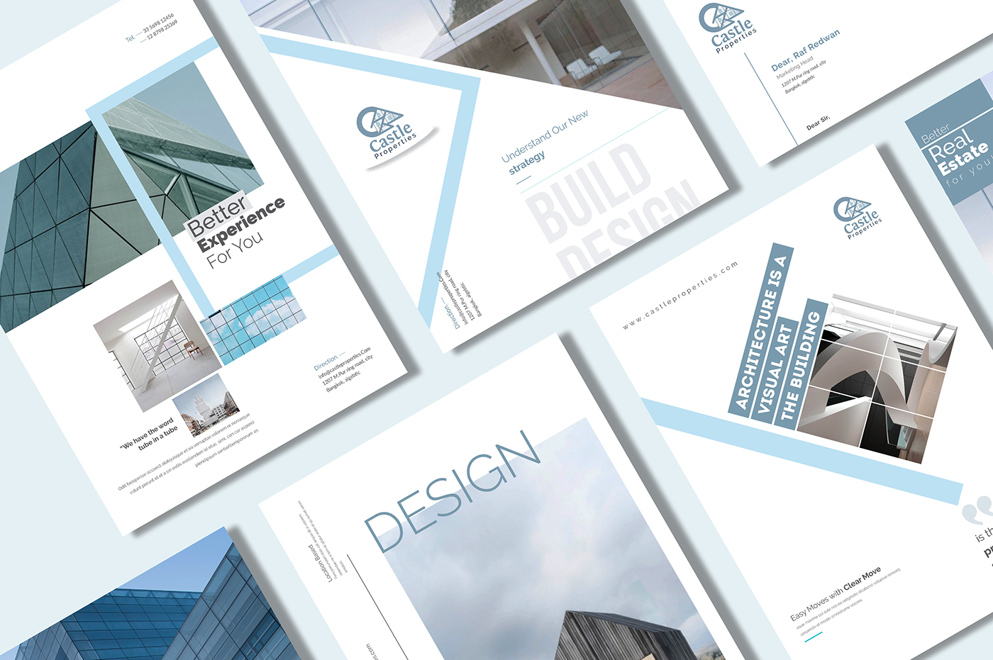 real estate construction building branding  design logo identity stationary package corporate