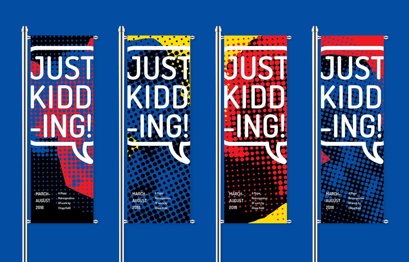 chip kidd Exhibition  branding  Brand Design brand identity Event Exhibition Design  posters retrospective tickets