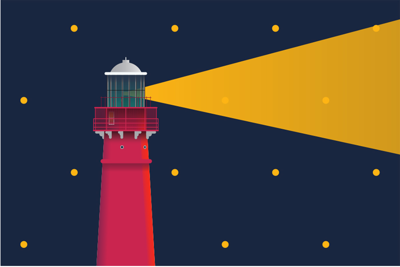 Lighthouse Illustration colorful Simple shapes vector Vector Illustration lights aiga gradients
