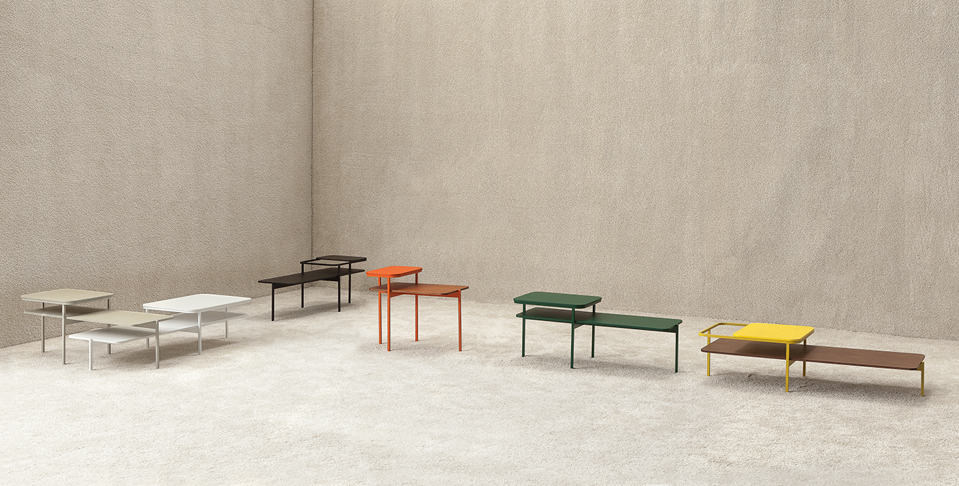 table Sancal modular furniture van der rohe Frank Lloyd Wright tray
