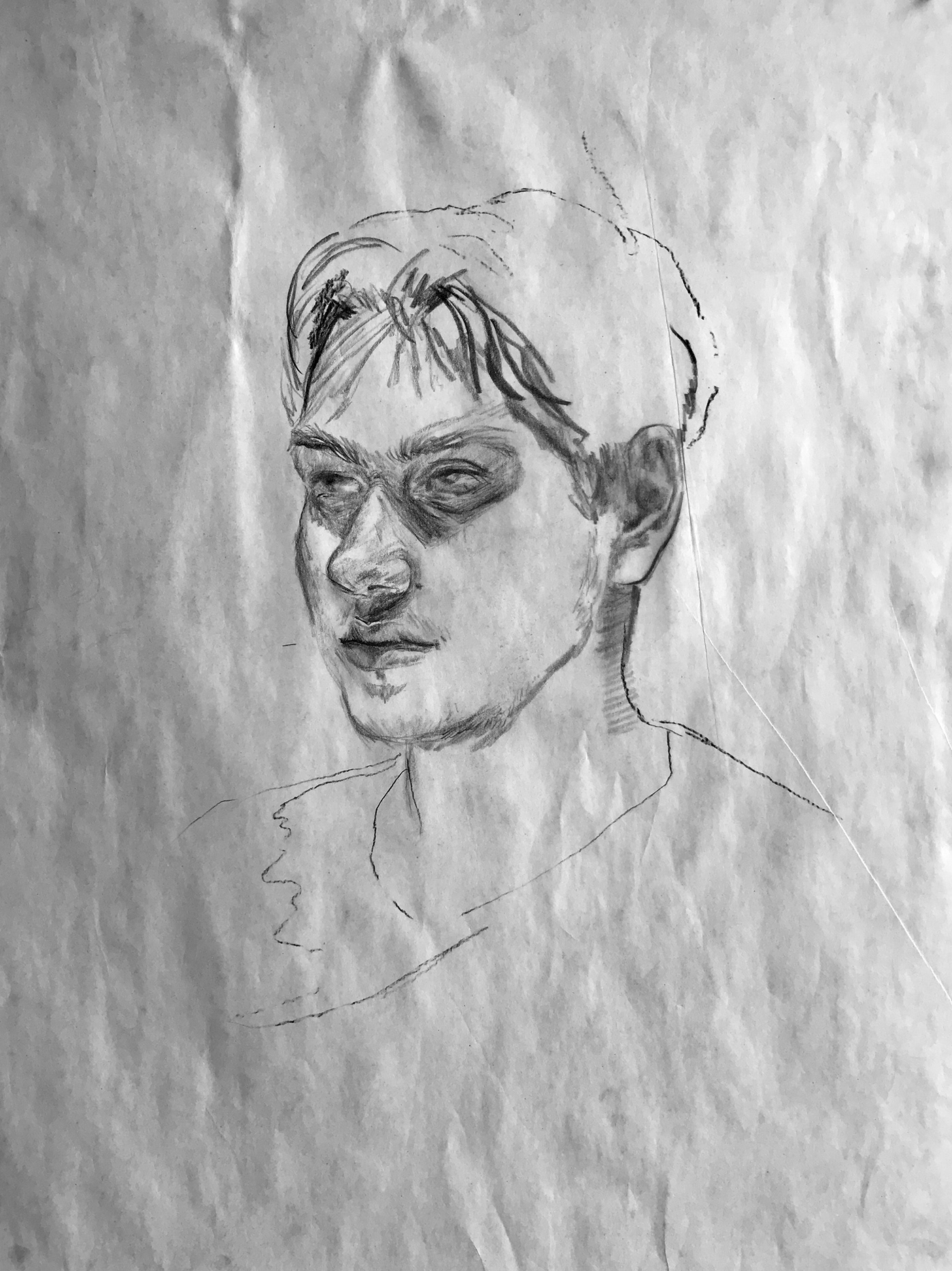 charcoal portrait Drawing 