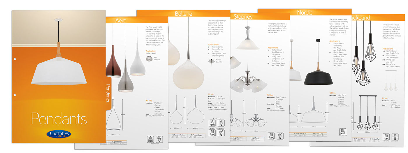 redesign lights lighting product Guide Binder a4 print designer