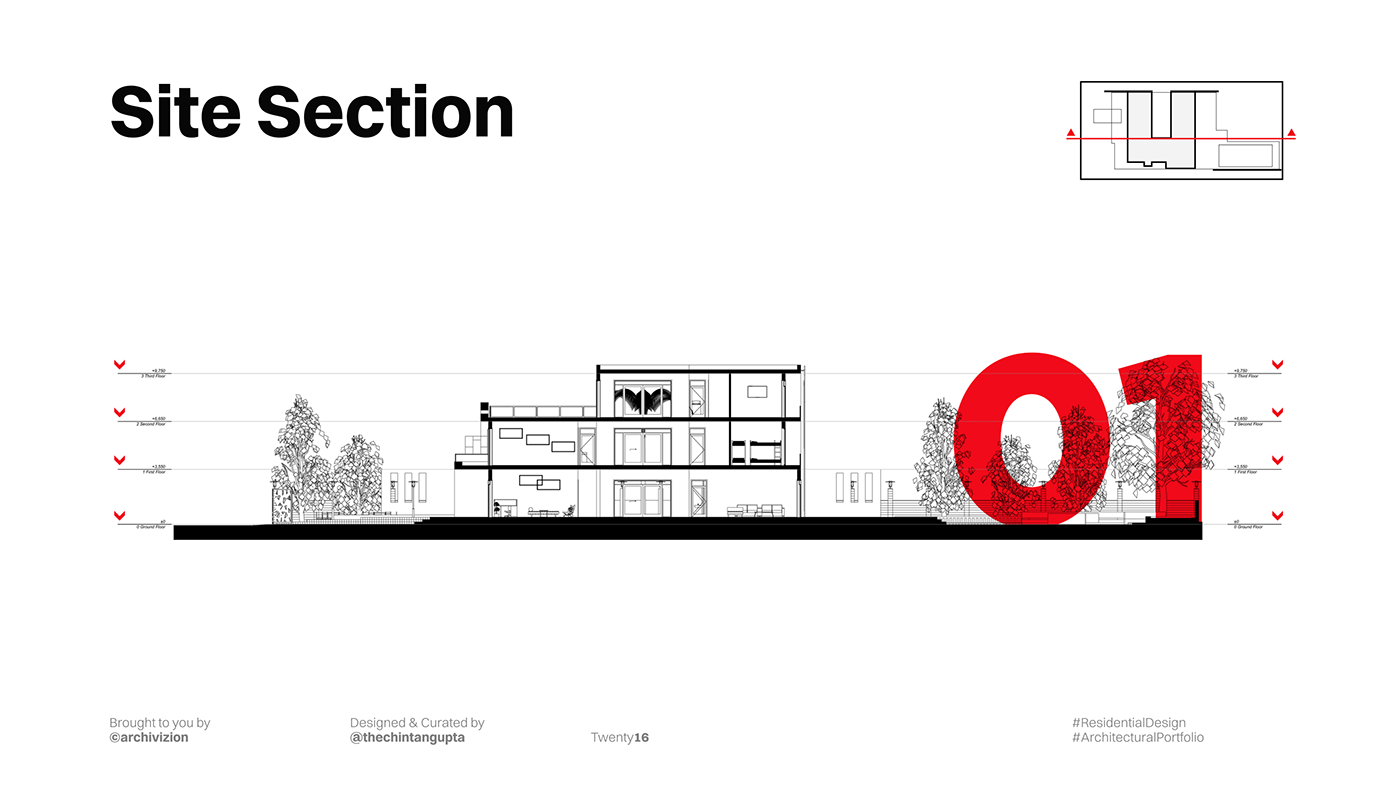 architecture architect design house Residence Render 3D archviz Plan section
