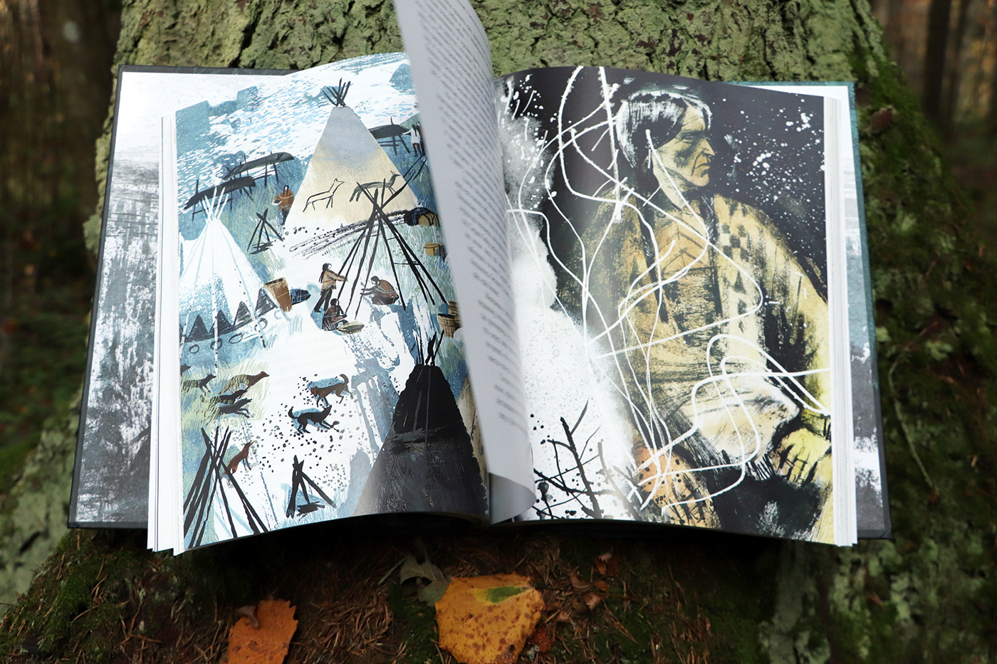 america book Book edition forest illustrations jacklondon Landscape Nature nature art wolf