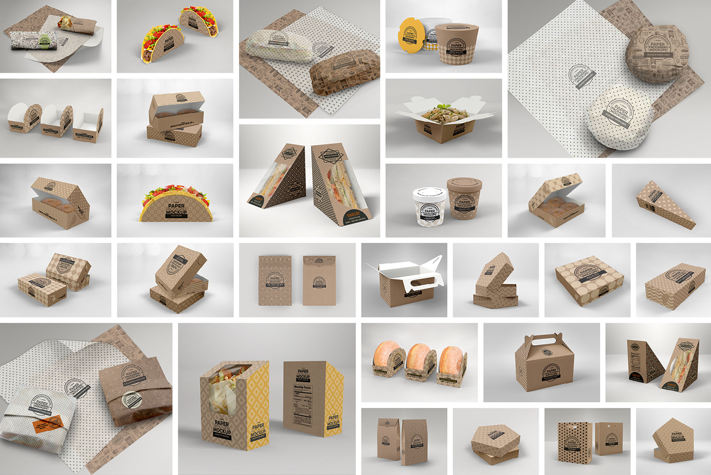 Download FREE Fast Food Packaging Mockup - UPDATED on Behance