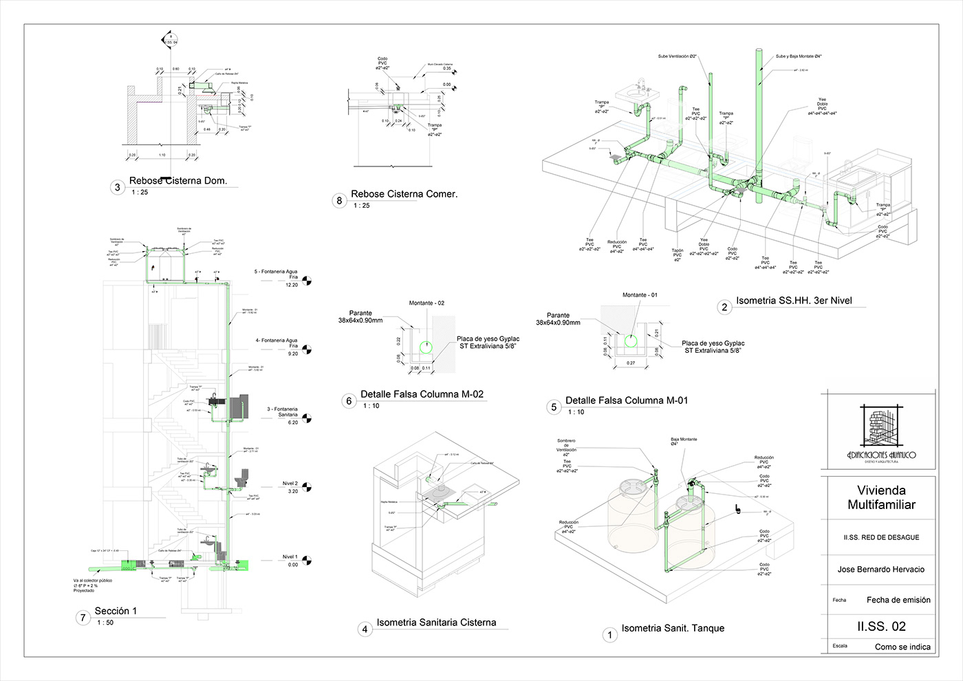 arquitectura architecture instalaciones sanitarias vivienda diseño revit coordination modeling 3d mep bim services sanitaria