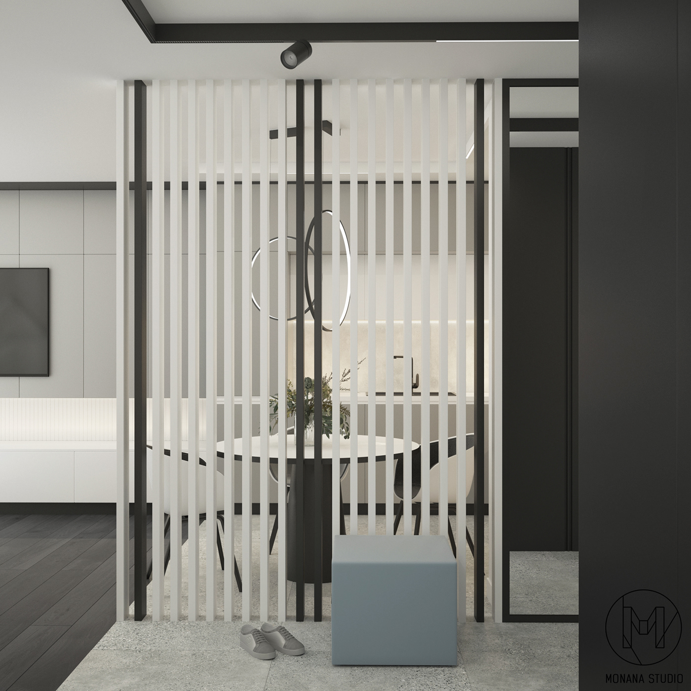 flat design geometric Interior interior design  poland polska Project projektowanie wnetrz  visualization