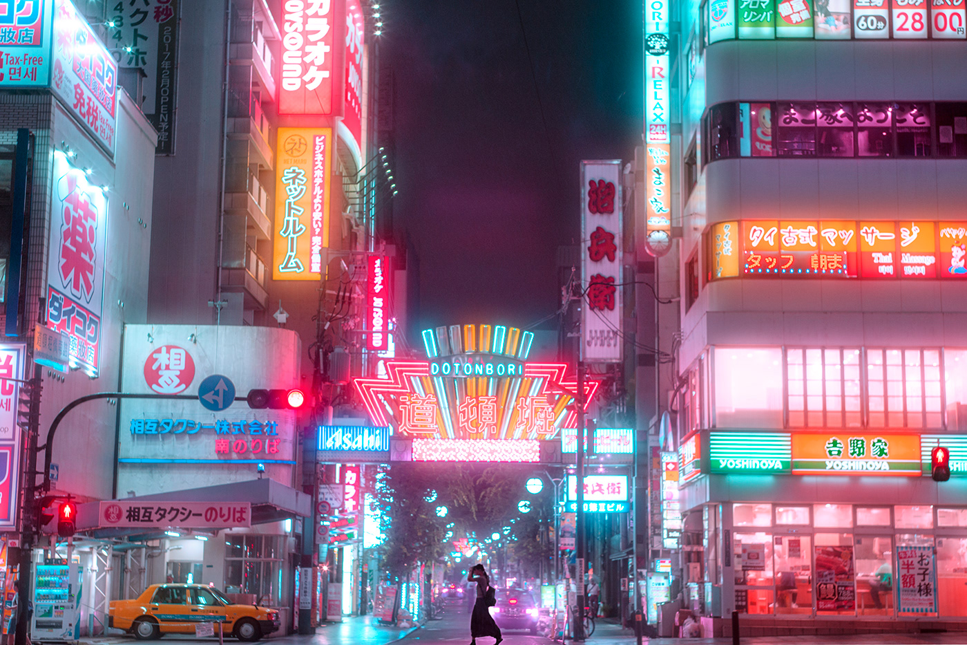 city Cyberpunk future futuristic japan Photography  sci-fi Street Urban vaporwave