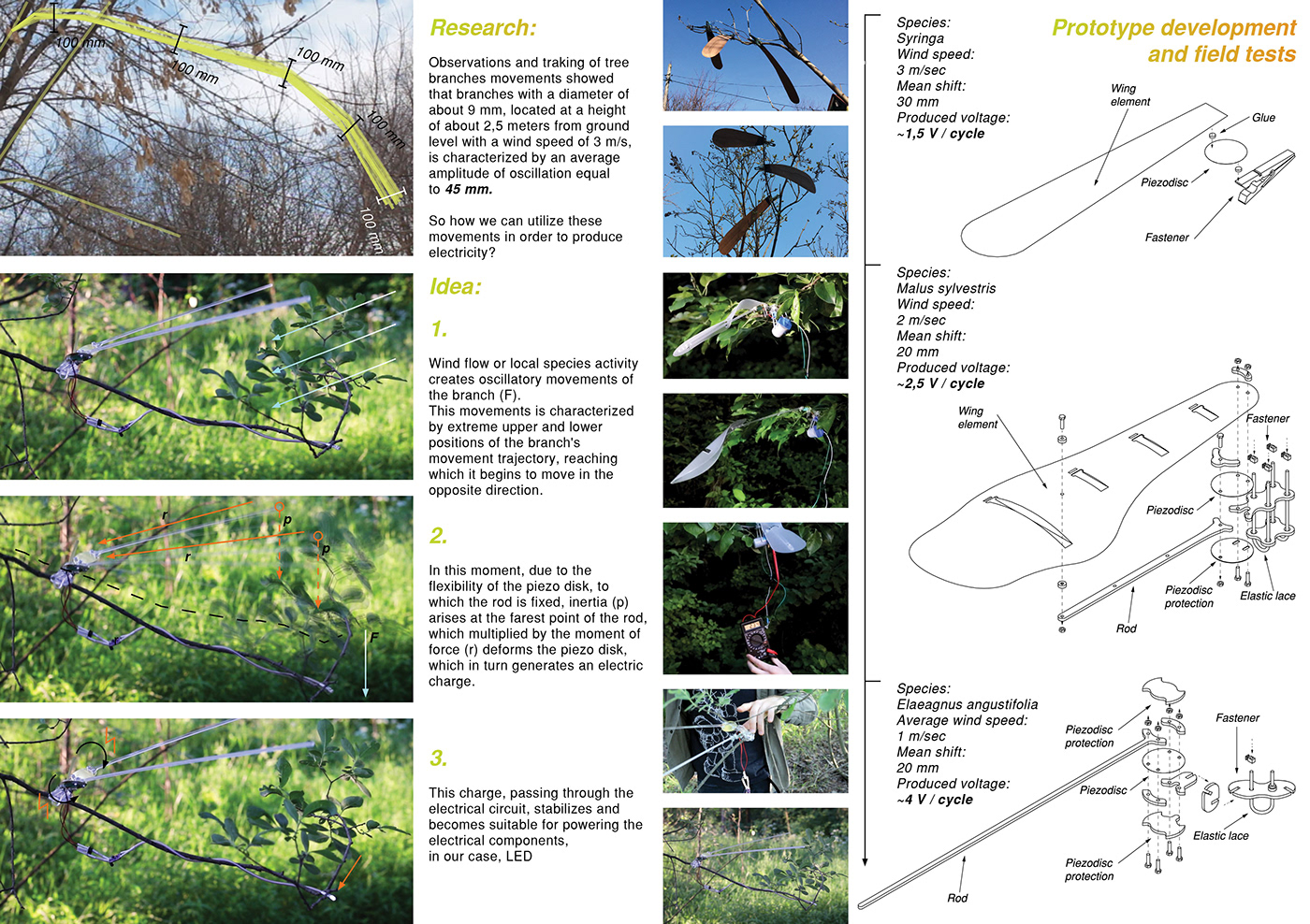 Nature design Technology anthropocene prototype interaction Tree  movements anemokinetics