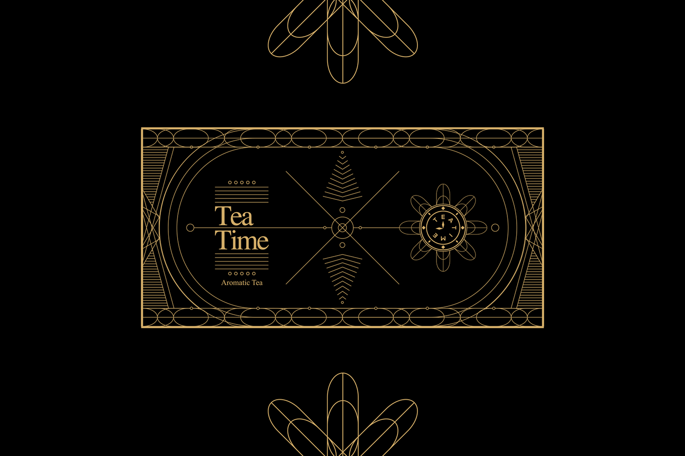 tea Packaging illustrations cursordesign visual vector graphicdesign Label time artdeco