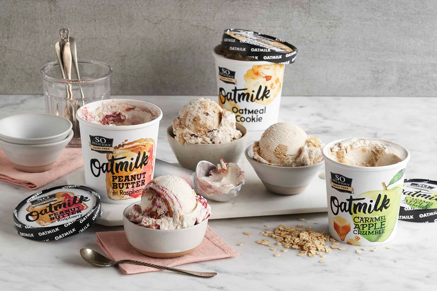 branding  Calligraphy   chocolate chip dairy free HAND LETTERING ice cream oatmilk Packaging So Delicious typography  