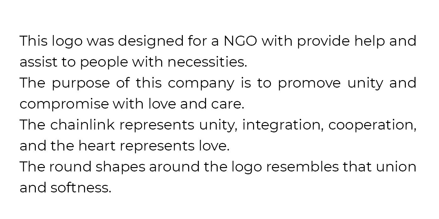 brand chain logo graphic design  Heart Logo how its made logo Logo Design Logomarca