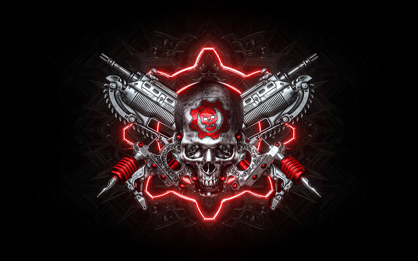 Gears of War 3 Gears of War Ultimate Edition Tattoo Art tattoo game  monochrome video Game png  PNGWing
