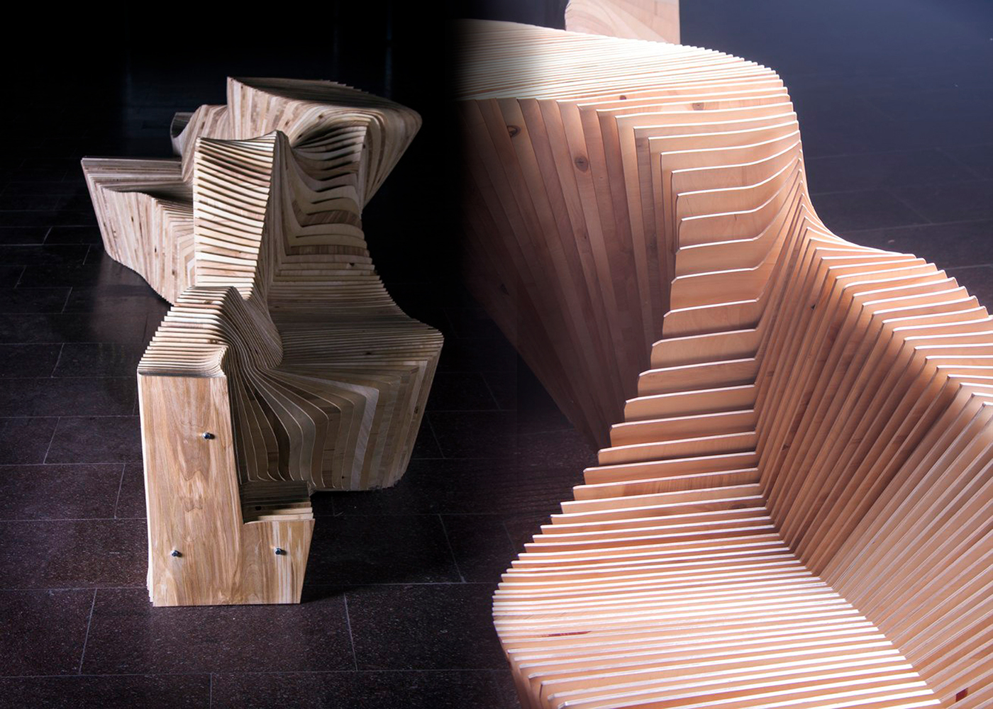 bench parametric furniture Landscape Interior