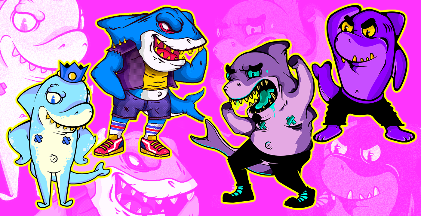 shark ILLUSTRATION  comic caricature   digitalwork  vector sea characterdesign conceptart color