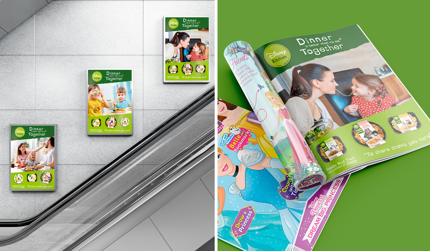 Retail design packaging design Grocery Collaboration disney kids family licensing fmcg packaging ready meals