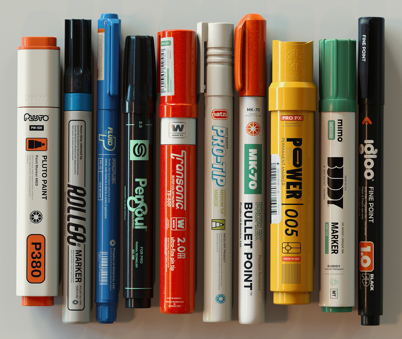 3D branding  CGI logos Logotype markers modelling pens Stationery typography  