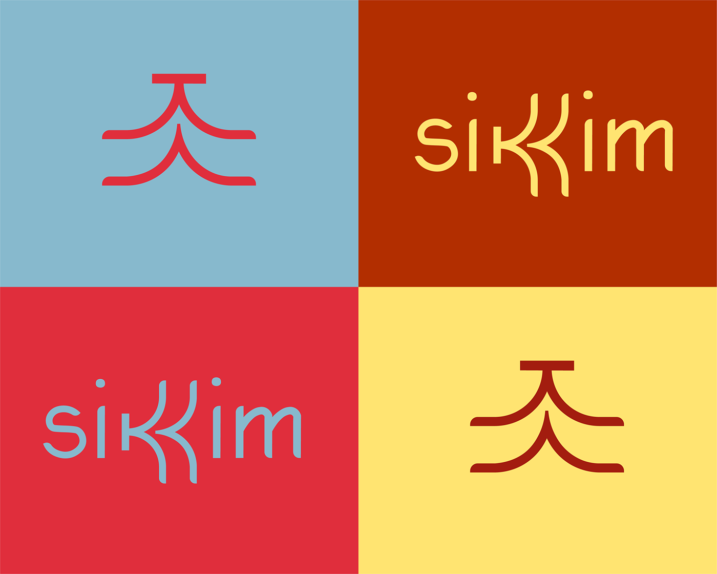 identity India Logo Design Packaging SIKKIM travel branding tourism destination branding  indian branding