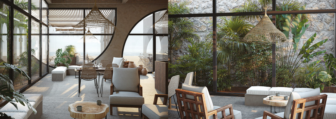 restaurant architecture architectural design Restaurant Branding Renders corona render  3dmax interiror design