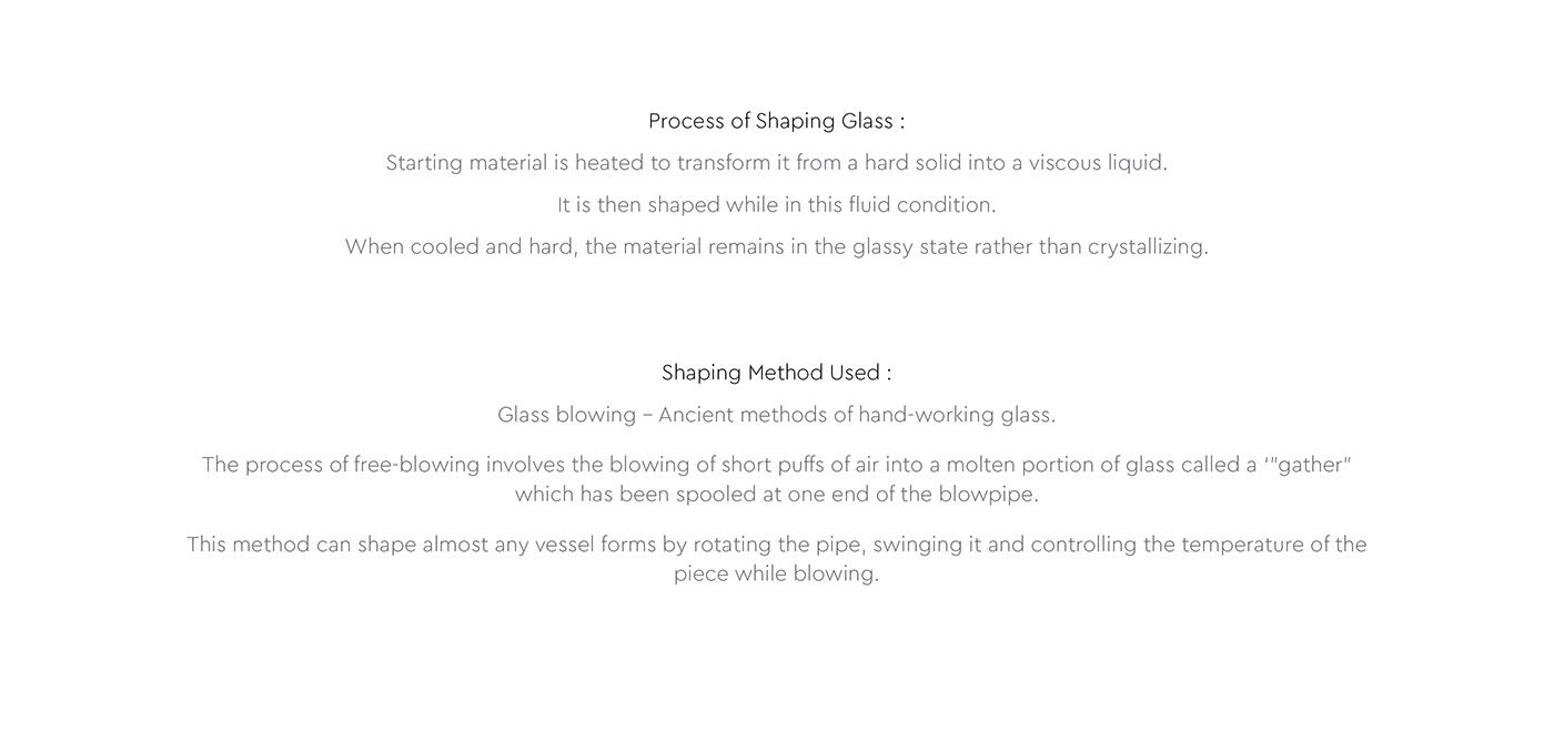 glass exploration Glassworks product design  industrial design  glass material workshop skills