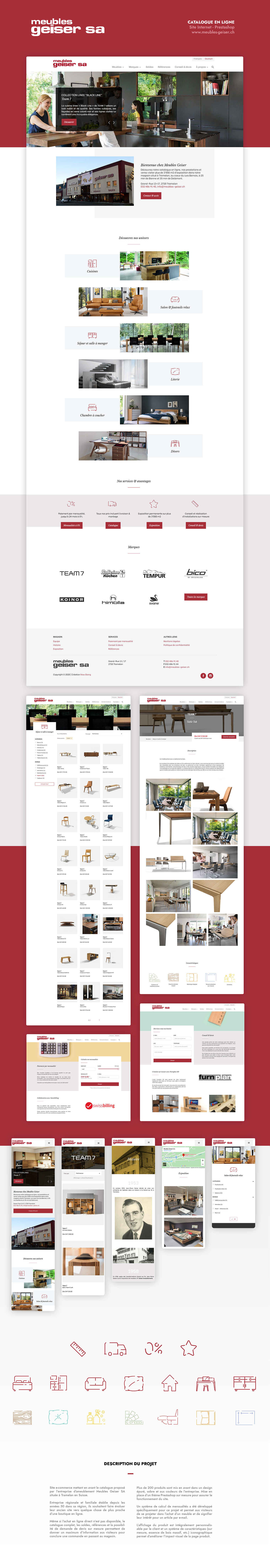 e-commerce furnitures meubles Prestashop shop Web Design  Website