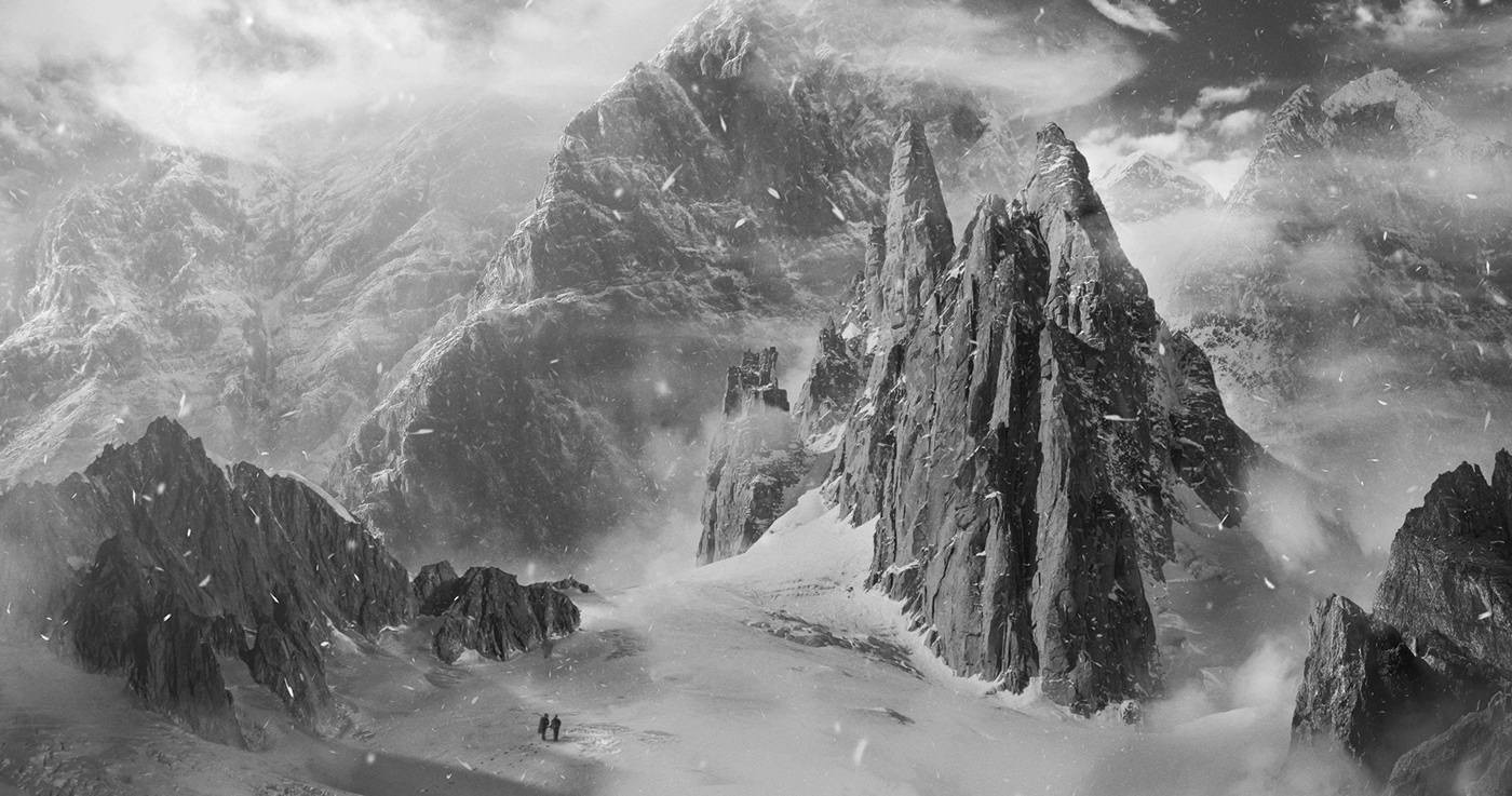 Digital Artwork photomanipulation photoshop compositing concept art Creative Retoucher environment painting matte painter Matte Painting mountain