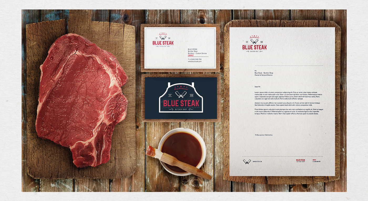 JUAN MORENO less Branding served Graphic Design Served meat steak butchery butcher shop bogota colombia Pantone Canvas Served wacom