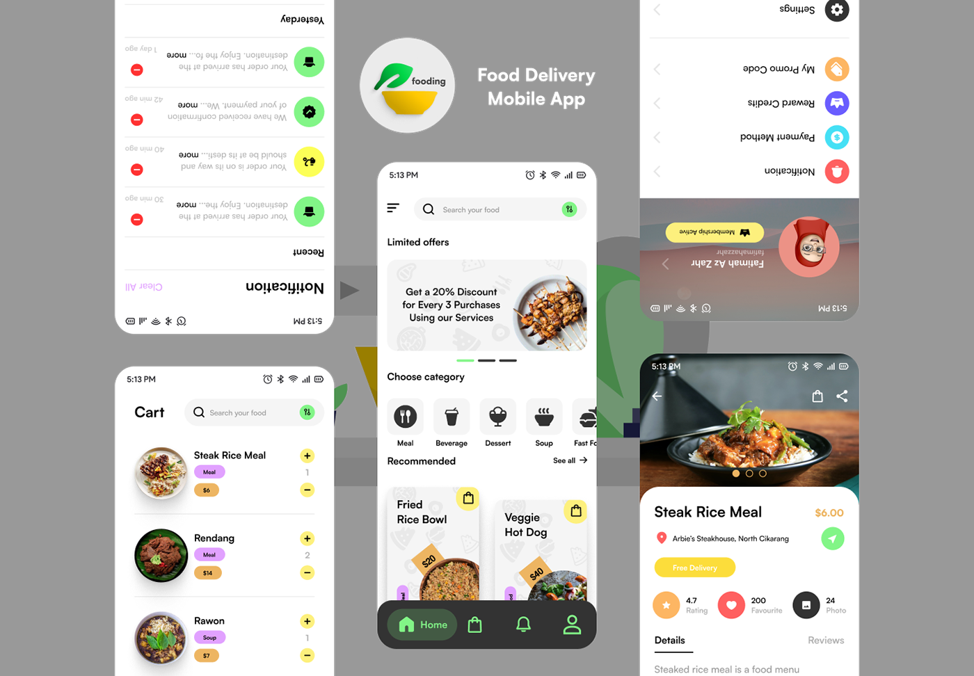 design Figma food delivery Mobile app ui design user interface