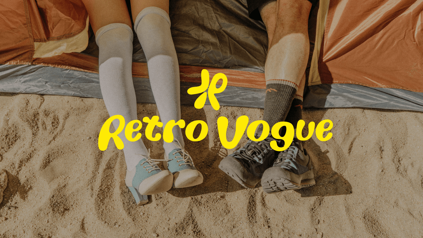 design brand identity logo Clothing Retro vintage 70s vogue branding  Graphic Designer